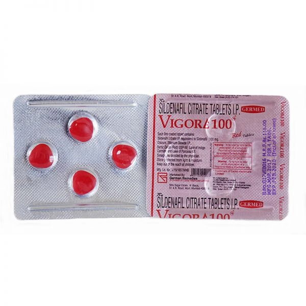 VIGORA 100mg/4粒 德國紅魔 威而鋼學藥名 丁丁藥局台灣官網正品